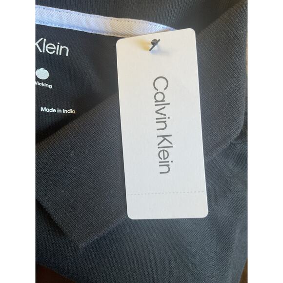 Calvin Klein Colorblock Polo • Men’s XXL • Quick Dry • Black/Gray/White • NWT - Picture 6 of 6